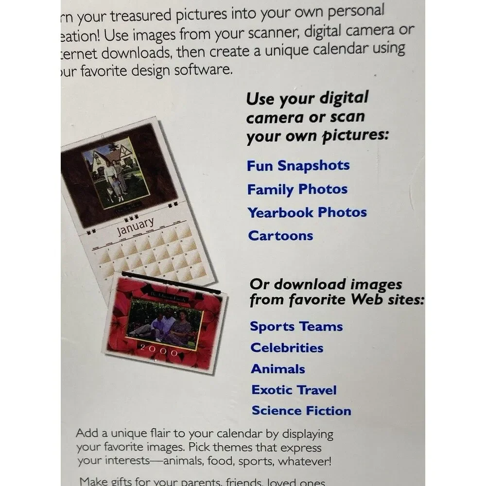 Invent It! Photo Calendar Kit - 15 Double Sided Sheets - New!
